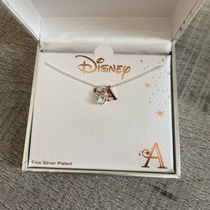 NIB Disney “A” Initial Necklace